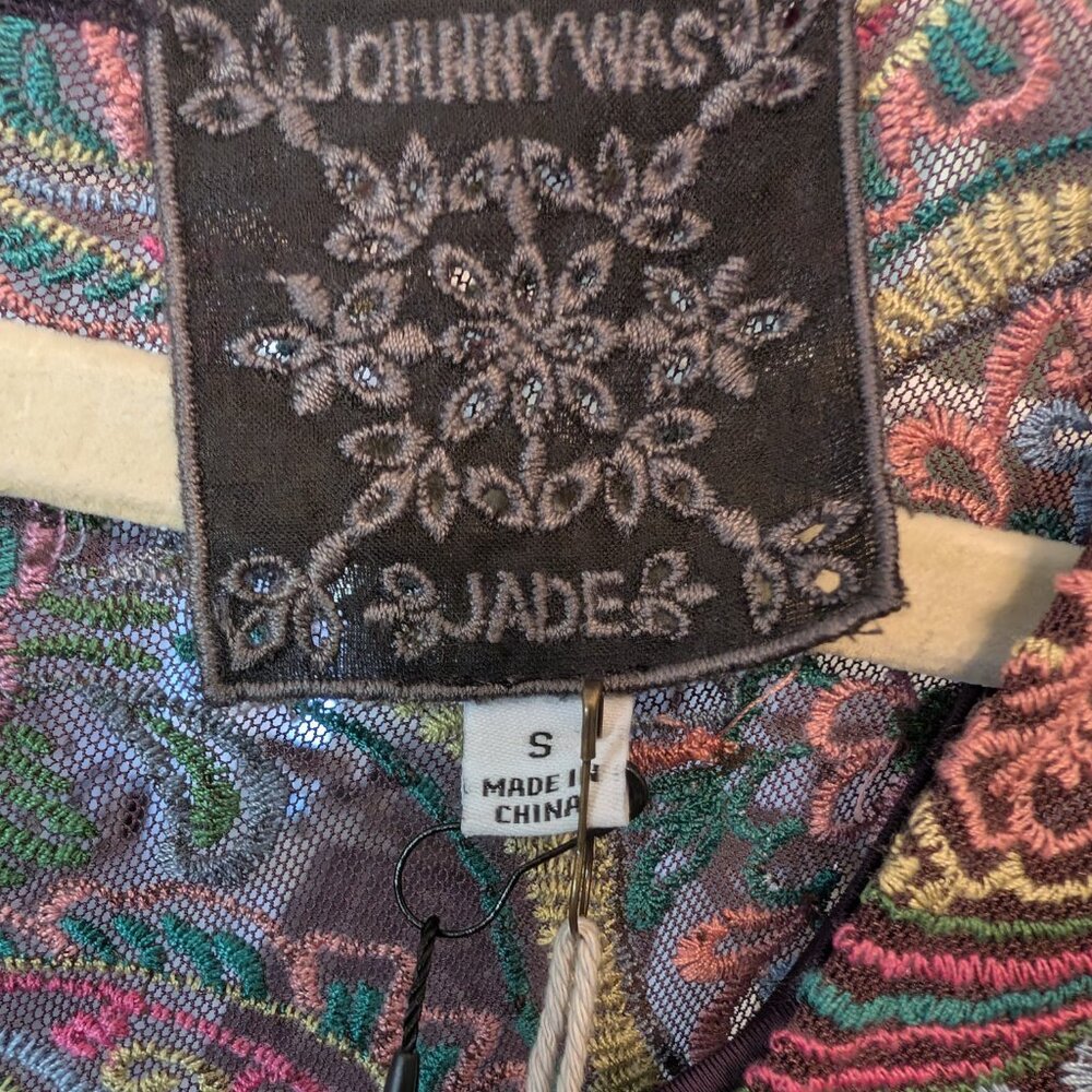 Johnny Was Jade Ambrosia Embroidered Mesh Midi Dress SMALL NWT - Picture 7 of 10